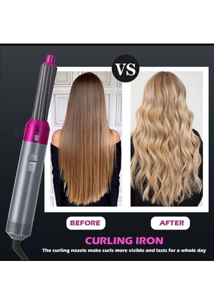 5 In 1 Profesyonel Saç Şekillendirici Fırça Taraklı Kurutma Fön Makinesi 1000 Watt fırsatları