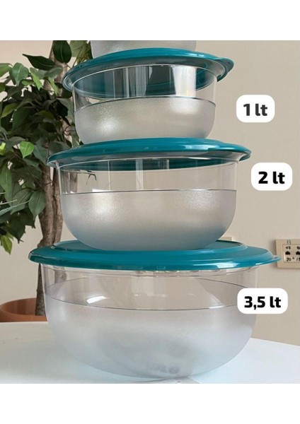 Kristalin Saklama ve Servis Kabı 3 Lü Set VITRINFLYKRINTALIN3LÜ