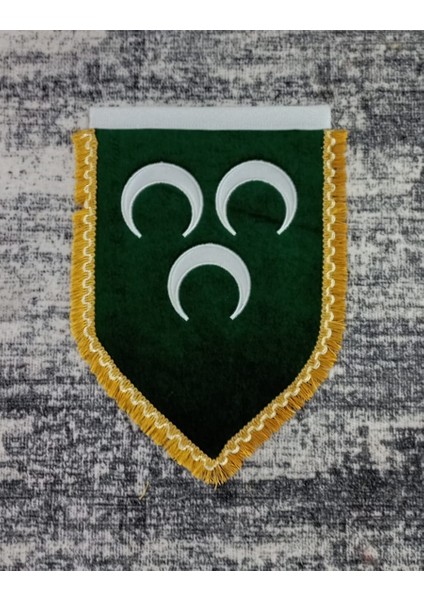 Yeşil Üç Hilal Beşgen Flama