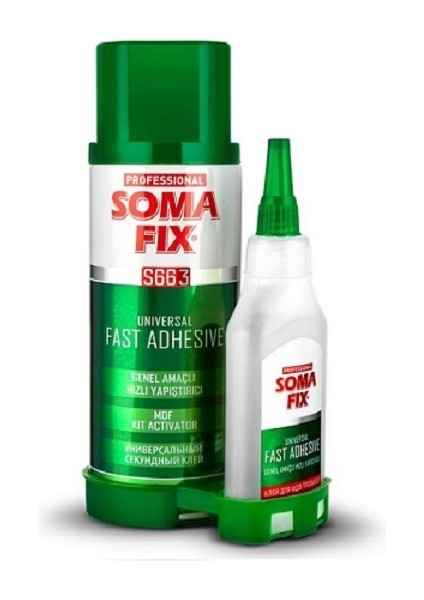 200 + 50 ml Şeffaf Süper Hızlı Yapıştırıcı Çift Komponentli Şok Mdf Kit