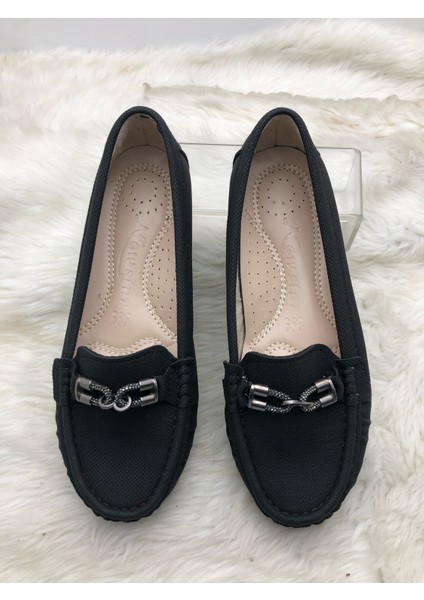 Çiğdem Siyah Önü Taş Detaylı Kadın Babet - Siyah - 39 - ST02573-13019 fiyatları