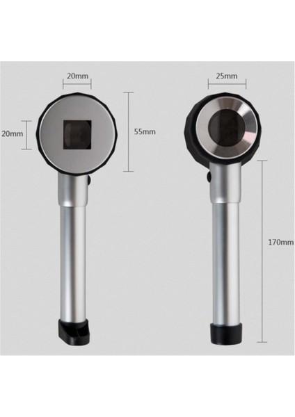10X Optik Ölçekli Metal El Büyüteç Cam Lens 3 LED Işıklı Fermuarlı Eva Çantalı