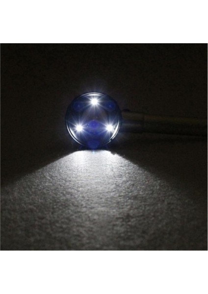 10X Optik Ölçekli Metal El Büyüteç Cam Lens 3 LED Işıklı Fermuarlı Eva Çantalı modelleri