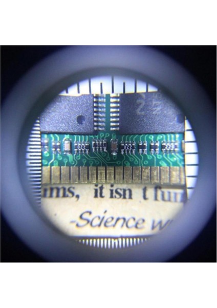 10X Optik Ölçekli Metal El Büyüteç Cam Lens 3 LED Işıklı Fermuarlı Eva Çantalı indirimleri