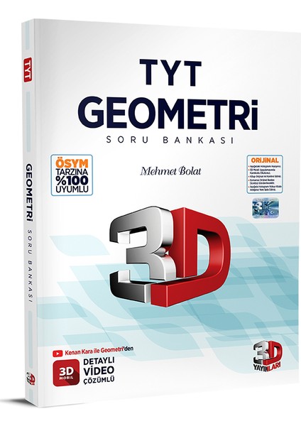 Karma Kitaplar 3D ve Üçdörtbeş Tyt Matematik Geometri Soru Bankası Seti 4 Kitap