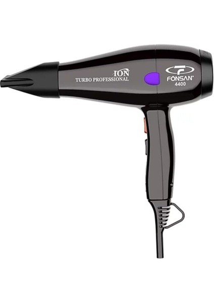 Turbo Profesyonel 2600 Watt Iyonlu Siyah Fön Makinesi Prf-Ion