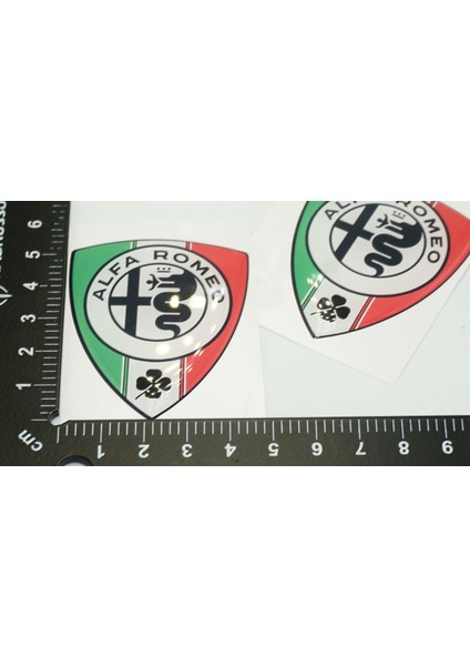 Alfa Romeo Logo Kelebek Cam Damla Desen Logo Arma Seti