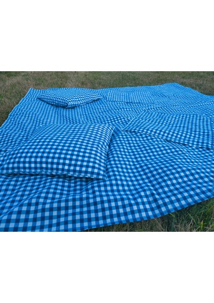 Mavi Pötikare Piknik Seti 5 Parça fırsatları