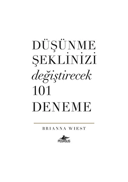 Düşünme Şeklinizi Değiştirecek 101 Deneme - Brianna Wiest