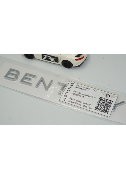 Bentley Bagaj Krom Abs 3m Yazı Logo Orjinal Ürün
