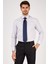 Erkek Açık Lila Düz Slim Fit Uzun Kol Gömlek 1
