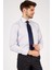 Erkek Açık Lila Düz Slim Fit Uzun Kol Gömlek 3
