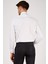 Erkek Beyaz Düz Slim Fit Uzun Kol Gömlek 2