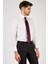 Erkek Beyaz Düz Slim Fit Uzun Kol Gömlek 3