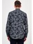 Erkek Lacivert Desenli Slim Fit Uzun Kol Gömlek 2