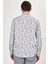 Erkek Kırık Beyaz-Gri Düz Slim Fit Uzun Kol Gömlek 2