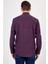 Erkek Koyu Mor Desenli Slim Fit Uzun Kol Gömlek 2