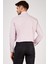 Erkek Açık Mor Düz Slim Fit Uzun Kol Gömlek 2