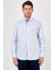 Erkek Açık Mavi Düz Slim Fit Uzun Kol Gömlek 1