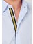 Erkek Açık Mavi Düz Slim Fit Uzun Kol Gömlek 4