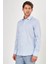 Erkek Açık Mavi Düz Slim Fit Uzun Kol Gömlek 3