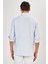 Erkek Açık Mavi Düz Slim Fit Uzun Kol Gömlek 2