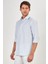 Erkek Açık Mavi Düz Slim Fit Uzun Kol Gömlek 3
