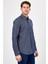 Erkek Lacivert Desenli Slim Fit Uzun Kol Gömlek 3