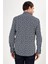 Erkek Lacivert Desenli Slim Fit Uzun Kol Gömlek 2