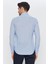 Erkek Mavi-Beyaz Çizgili Slim Fit Uzun Kol Gömlek 4