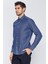 Erkek Lacivert Multicolor Desenli Slim Fit Uzun Kol Gömlek 2