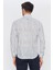 Erkek Beyaz-Yeşil Çizgili Slim Fit Uzun Kol Gömlek 4