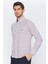 Erkek Beyaz Multicolor Çizgili Slim Fit Uzun Kol Gömlek 2