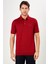 Erkek Bordo Jakarlı Kısa Kol Polo Yaka T-Shirt 1