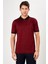 Erkek Bordo-Siyah Jakarlı Kısa Kol Polo Yaka T-Shirt 1