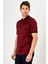 Erkek Bordo-Siyah Jakarlı Kısa Kol Polo Yaka T-Shirt 3