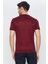 Erkek Bordo Jakarlı Kısa Kol Bisiklet Yaka T-Shirt 4