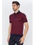 Erkek Bordo - Lacivert Jakarlı Kısa Kol Polo Yaka T-Shirt 2