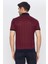 Erkek Bordo - Lacivert Jakarlı Kısa Kol Polo Yaka T-Shirt 4