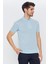 Erkek Açık Mavi Düz Kısa Kol Polo Yaka T-Shirt 3