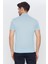 Erkek Açık Mavi Düz Kısa Kol Polo Yaka T-Shirt 4