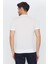Erkek Beyaz Düz Kısa Kol Bisiklet Yaka T-Shirt 4
