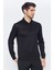 Erkek Siyah Düz Uzun Kol Polo Yaka T-Shirt 2