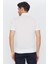 Erkek Beyaz Düz Kısa Kol Polo Yaka T-Shirt 4