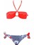 Kara Kız Çocuk Çiçekli Bikini Takım 1