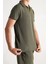 Erkek Fitilli Kumaş Yakalı Normal Kalıp Tshirt 2