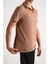 Erkek Fitilli Kumaş Yakalı Normal Kalıp Tshirt 3