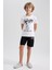 Erkek Çocuk Snoopy Kısa Kollu Şortlu Pijama Takımı A8608A823SM 1