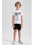 Erkek Çocuk Snoopy Kısa Kollu Şortlu Pijama Takımı A8608A823SM 2