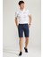 Slim Fit Kemerli Bermuda Şort N4990AZ20SM 4